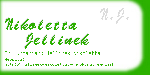 nikoletta jellinek business card